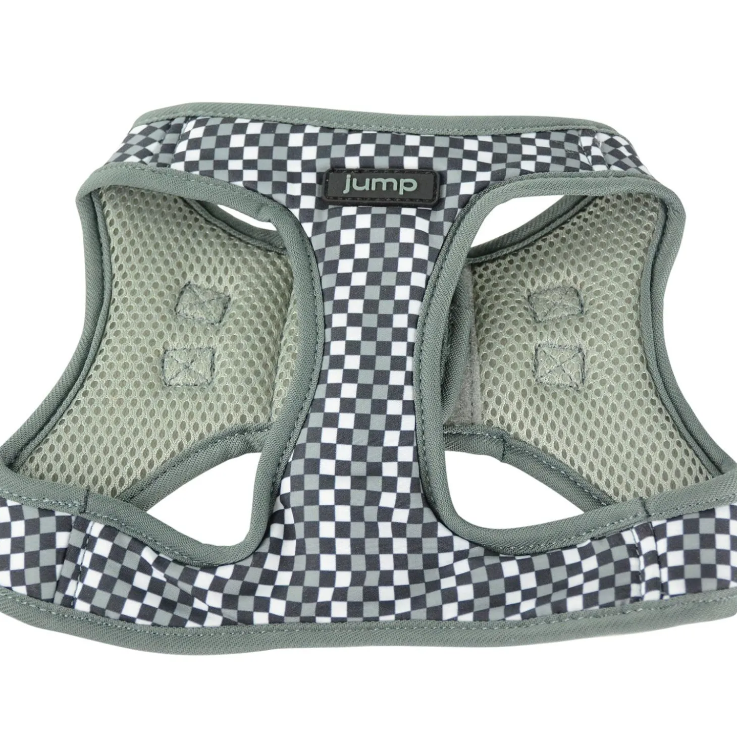 Vest Grey Gingham Dog Harness