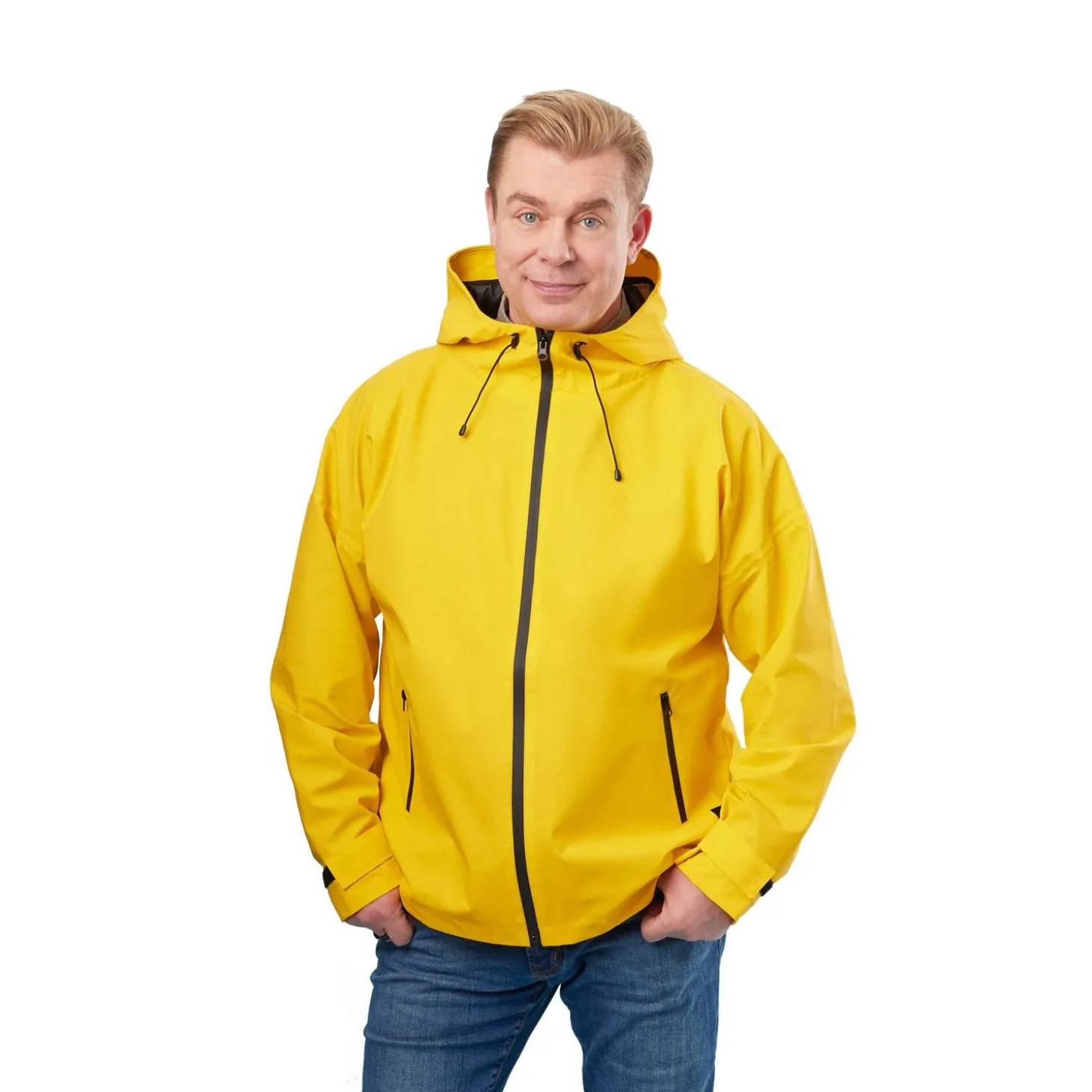 Visibility Yellow Unisex Human Raincoat
