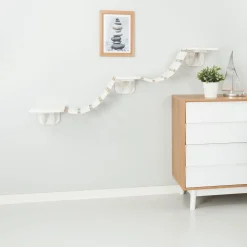 Wall-Mounted White Suspension Bridge