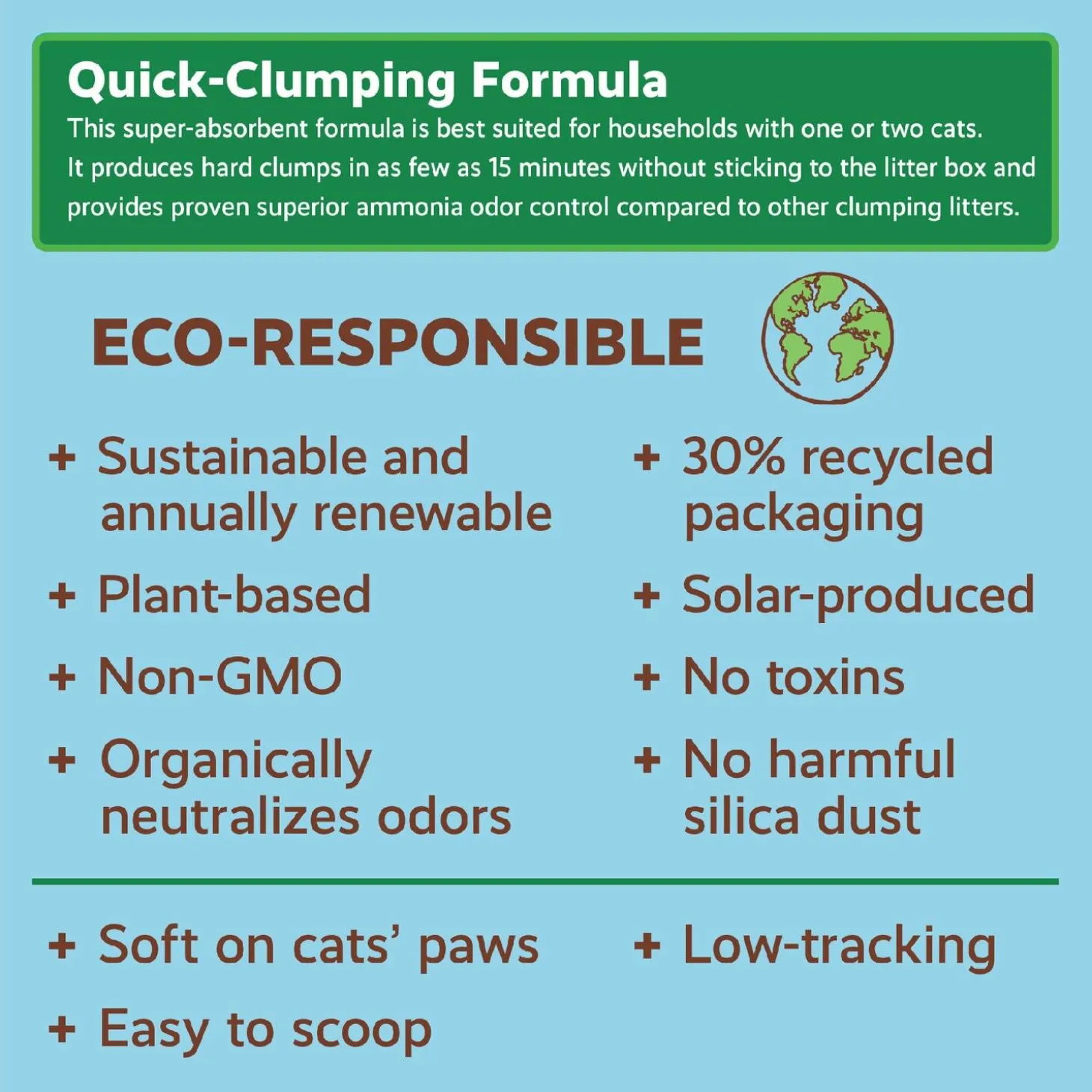 Walnut Shell Quick-Clumping Cat Litter