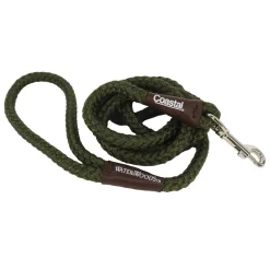 Water and Woods Braided Rope Snap Dog Leash 1in Green