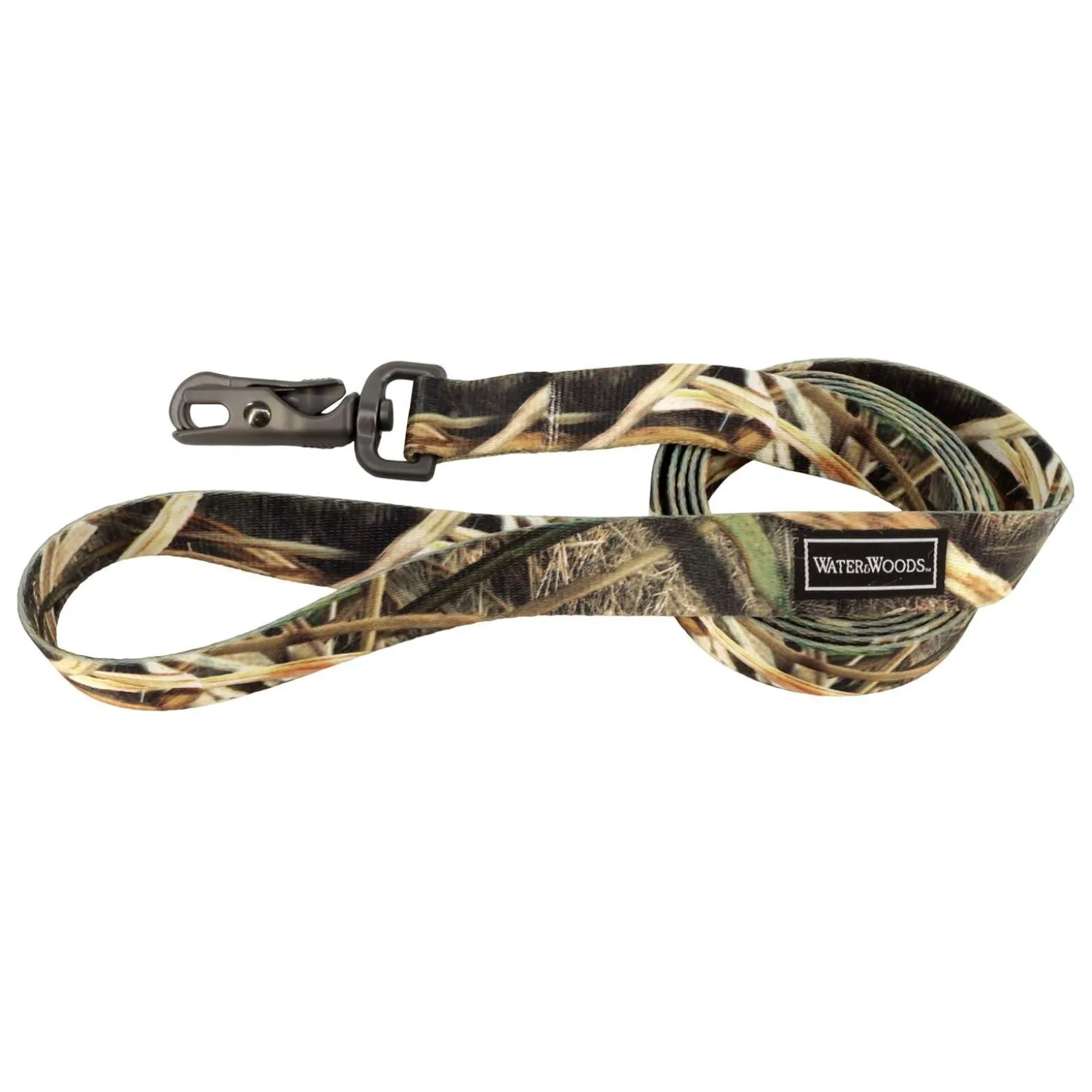 Water and Woods Camo Patterned Dog Leash 1in Brown