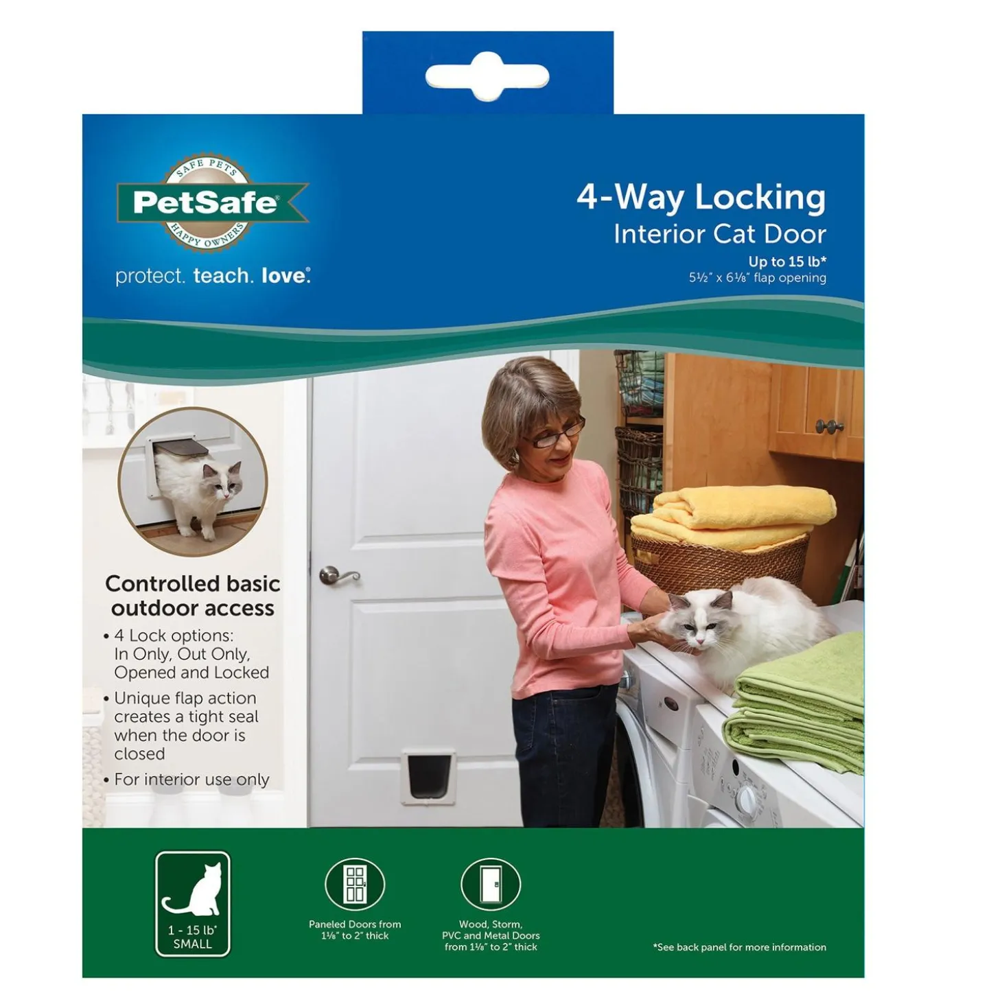 4-Way Locking Interior Cat Door