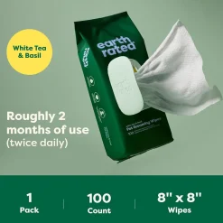 White Tea & Basil Hypoallergenic Pet Grooming Wipes