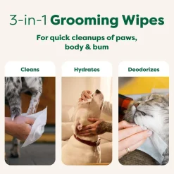 White Tea & Basil Hypoallergenic Pet Grooming Wipes