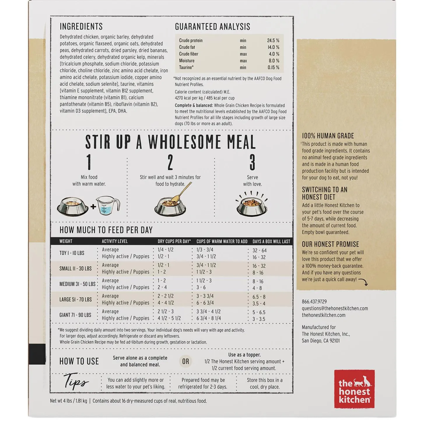 Whole Grain Chicken Recipe Dog Food