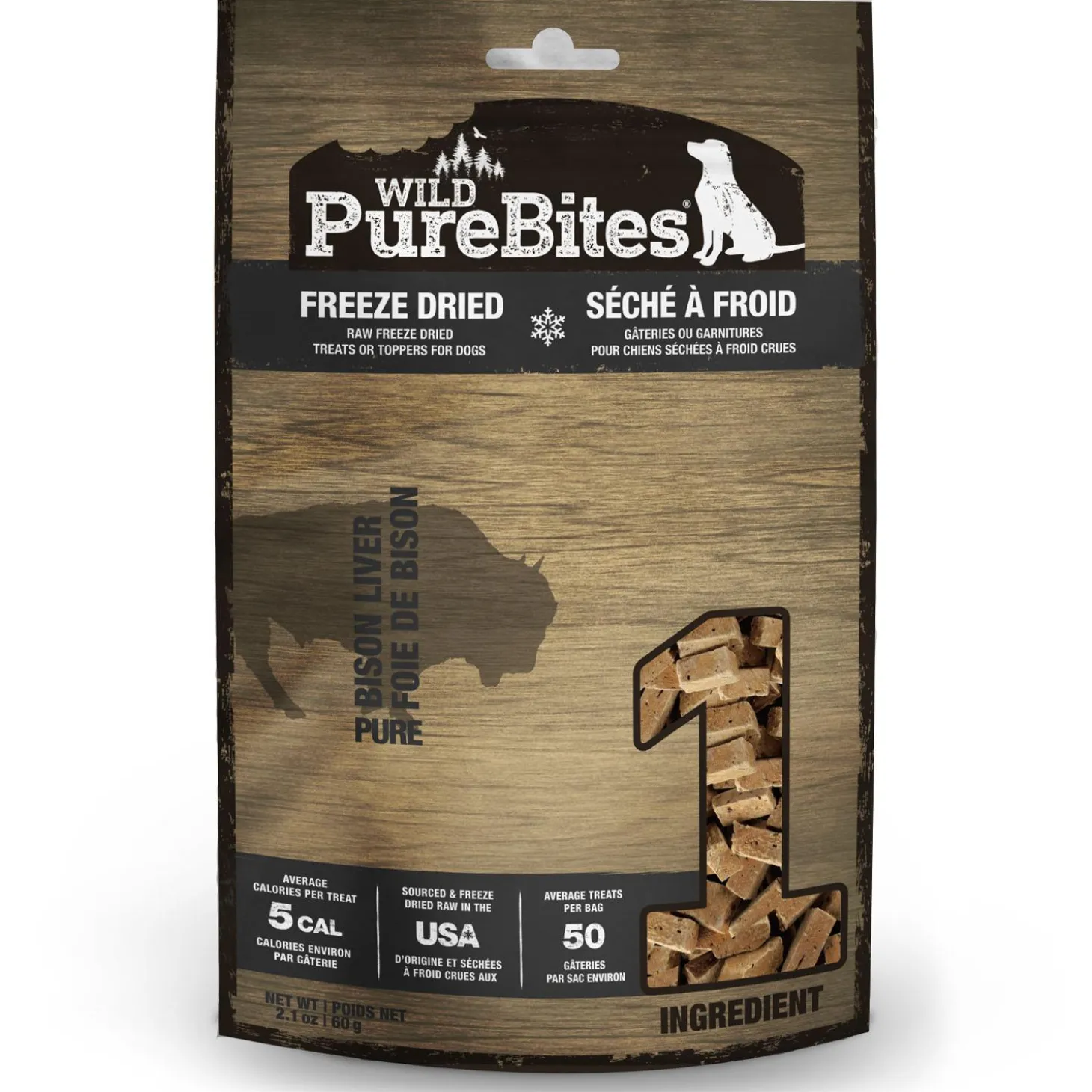 Wild Bison Liver Freeze Dried Dog Treats