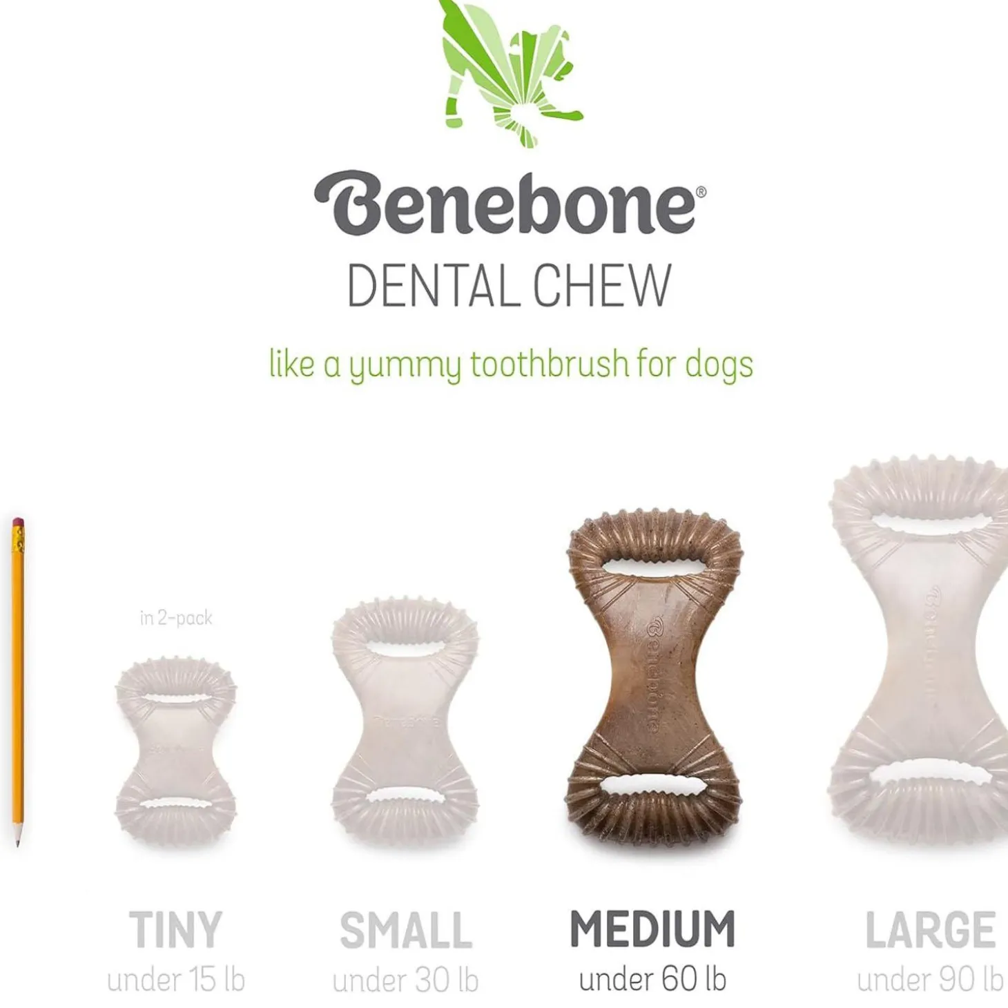 Wishbone & Dental Chew Bacon Flavour Medium Dog Toys