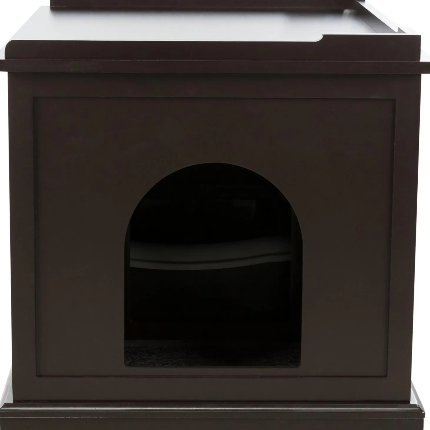 Wooden Extra-Large Brown Litter Box Enclosure