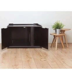 Wooden Extra-Large Brown Litter Box Enclosure