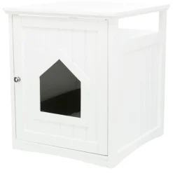 Wooden White Litter Box Enclosure