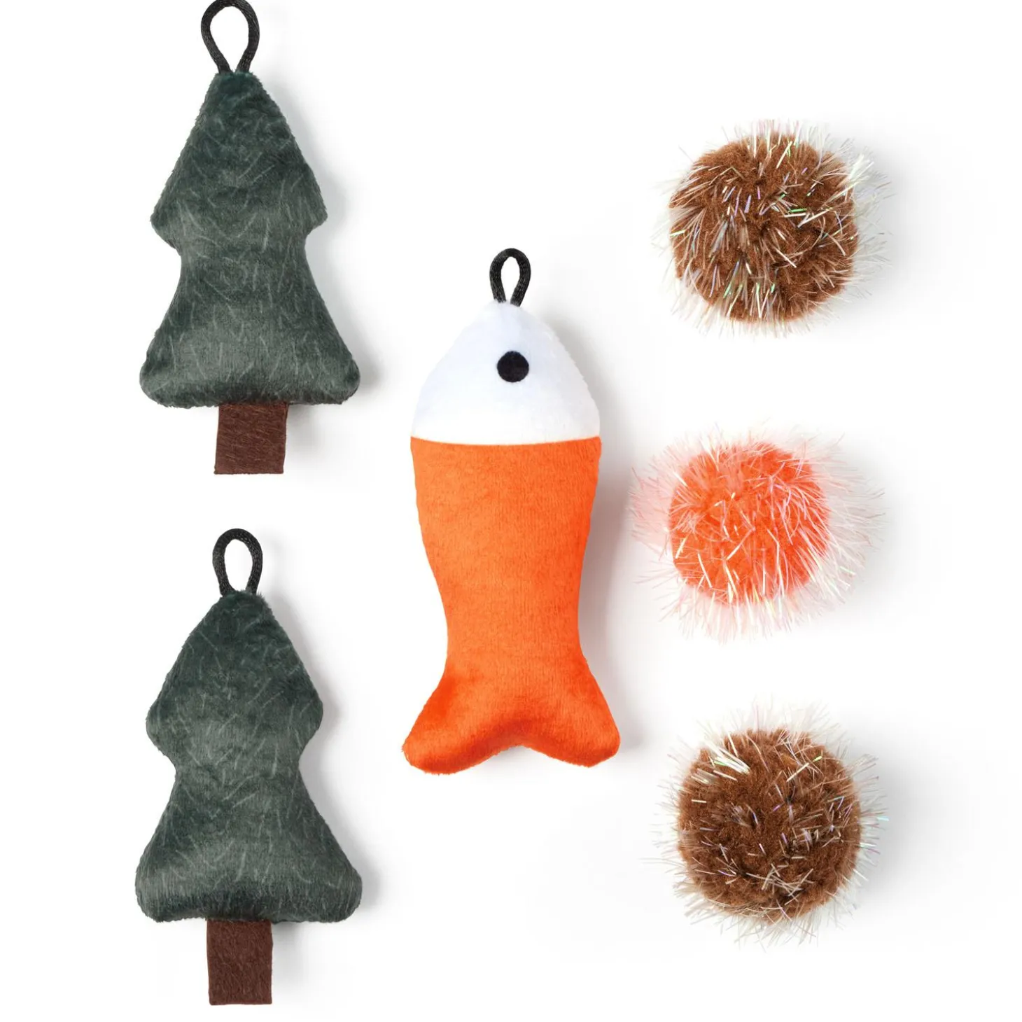 Woodland Ball & Plush Cat Toys