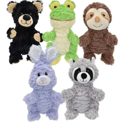 Wrinkleez Plush Assorted Animals Dog Toy